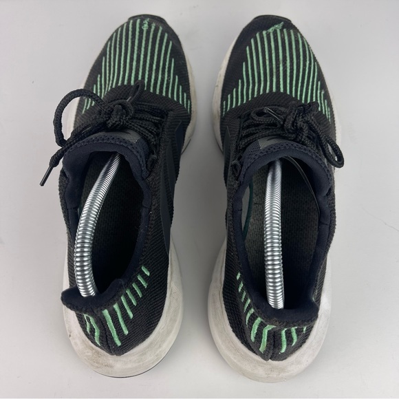 Adidas Swift Run Black And Green Men’s Lace Up Sneakers Shoes Size 12 - CG4110 - Picture 4 of 8